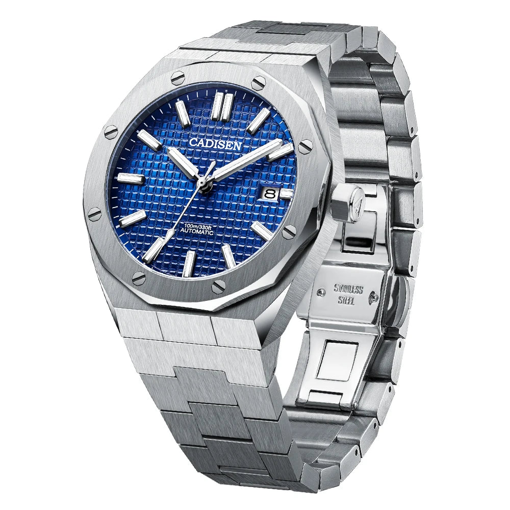Cadisen Automatic Mens Watch Stainless Steel Sapphire Glass NH35A