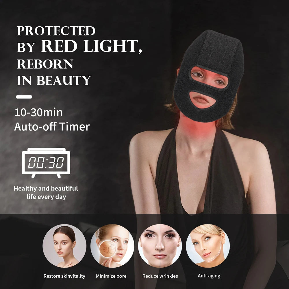 Hair Growth Device LED Face Mask LLLT 4 Colors 660nm 850nm Skin Rejuvenation&Whiten Anti Aging Prevent Hair Loss& Nourish Hair