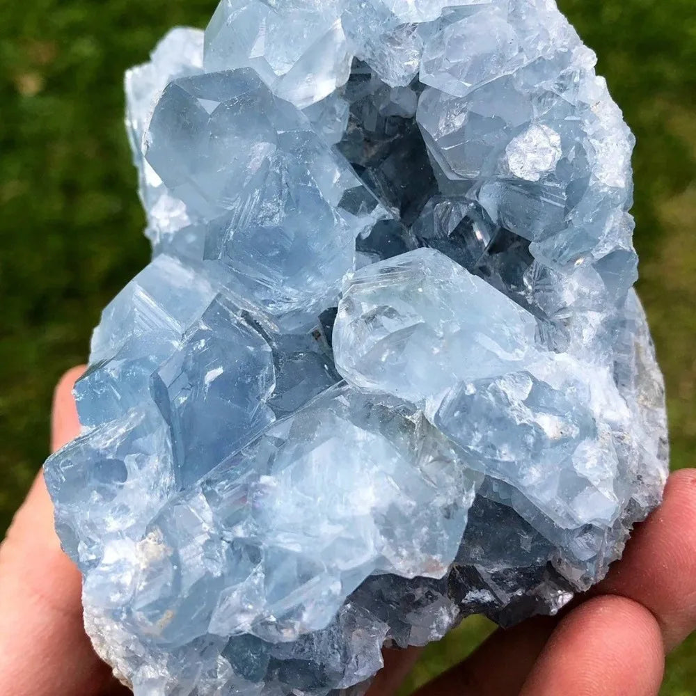 3-4kg Huge Big Celestite Geode Cluster Crystal Stones Piedras Crystals and Stones Healing Stone Halloween Decoration