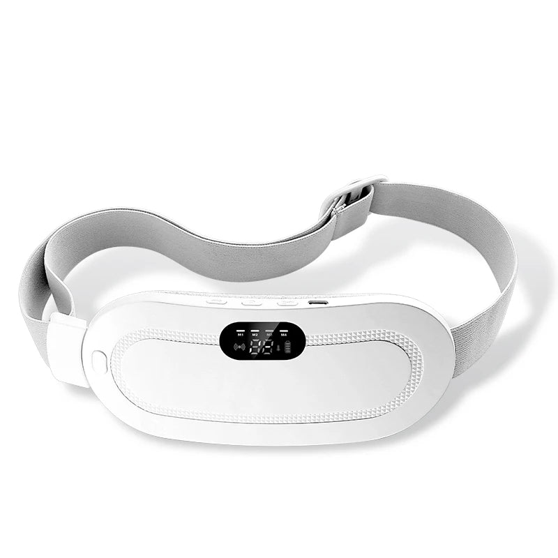 Electric Waist Massage Period Cramp Massager Vibrating Heating Belt for Menstrual Waist Stomach Abdominal Warm Palace Belt