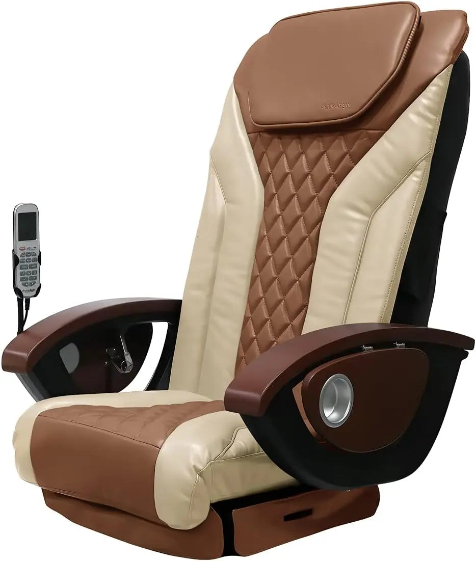 MAYAKOBA Shiatsulogic Pedicure Chair Cushion Cover Set (Sand Cappuccino), Vibration Massage Chair Cover 16 EXR, Nail Salon Pedic