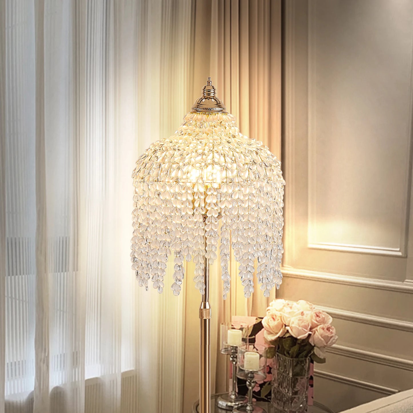 ARLGSITE 3 Light Crystal Floor Lamp