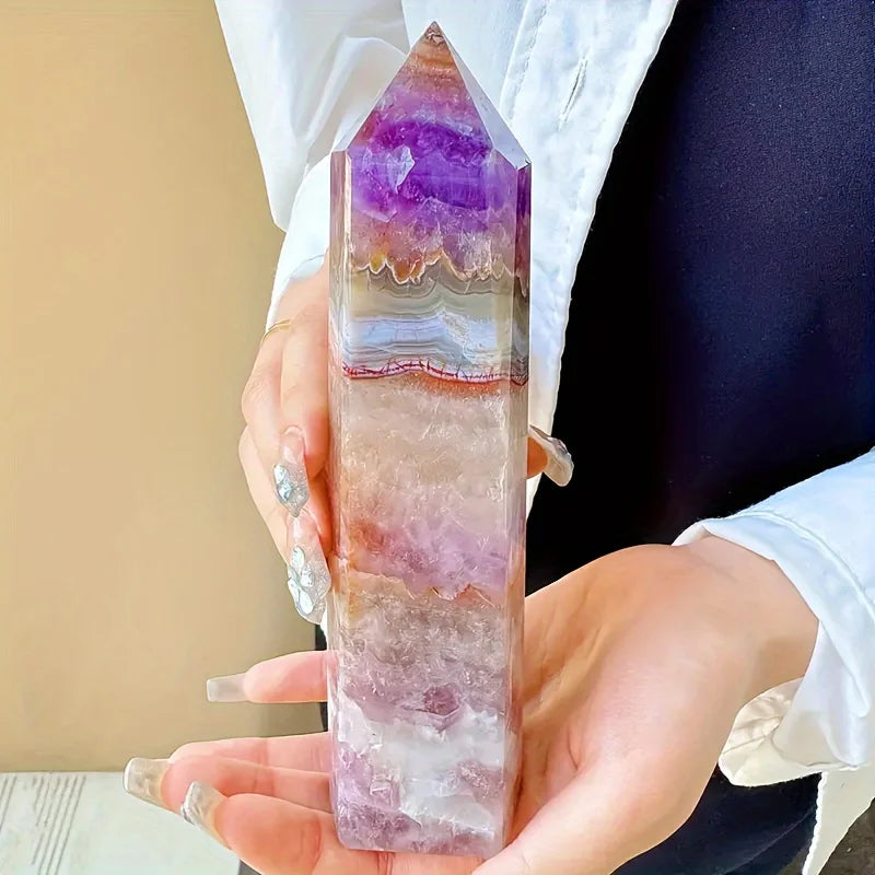 Mexican Amethyst Agate Point Tower Decor