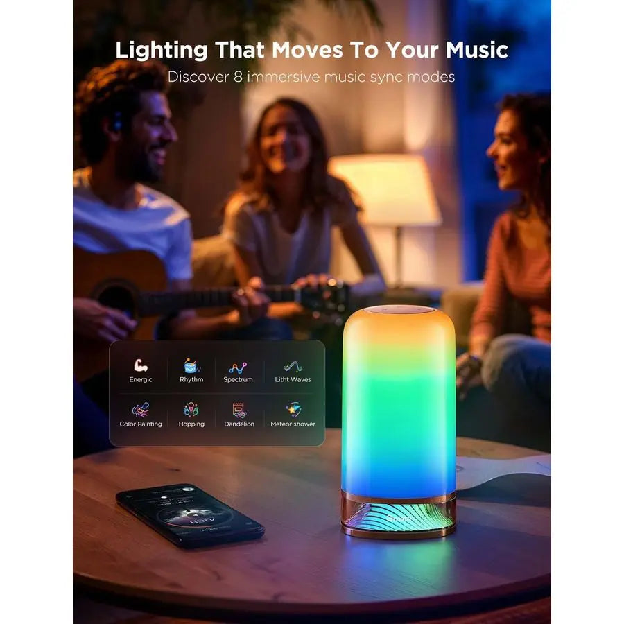 RGBIC Smart Table Lamp 2 Touch Desk Lamp For SmartThings Matter Alexa