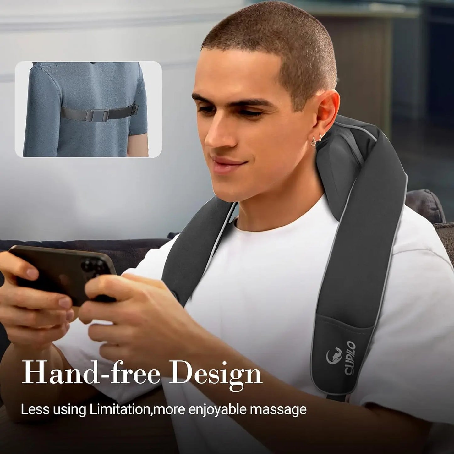 Cordless Neck and Shoulder Massager with Heat, Remote Control, 6D Shiatsu Deep Tissue Pain Relief, Gift for Her