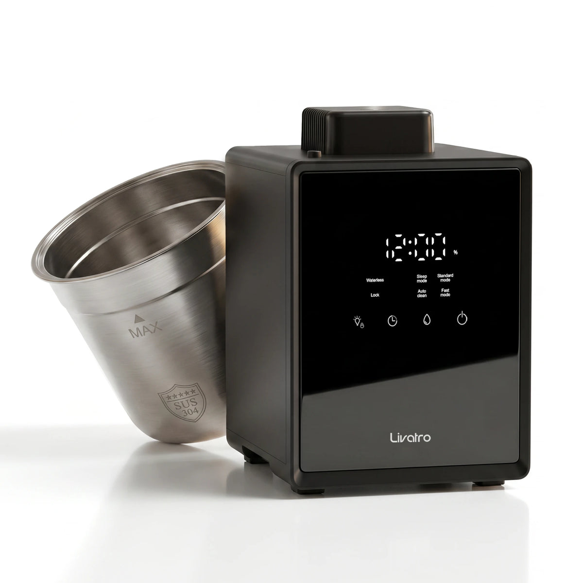 Livatro Warm Mist Humidifier With Stainless Steel Tank Timer