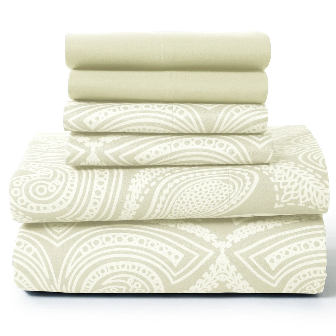 LUX Decor Paisley Microfiber Sheet Set
