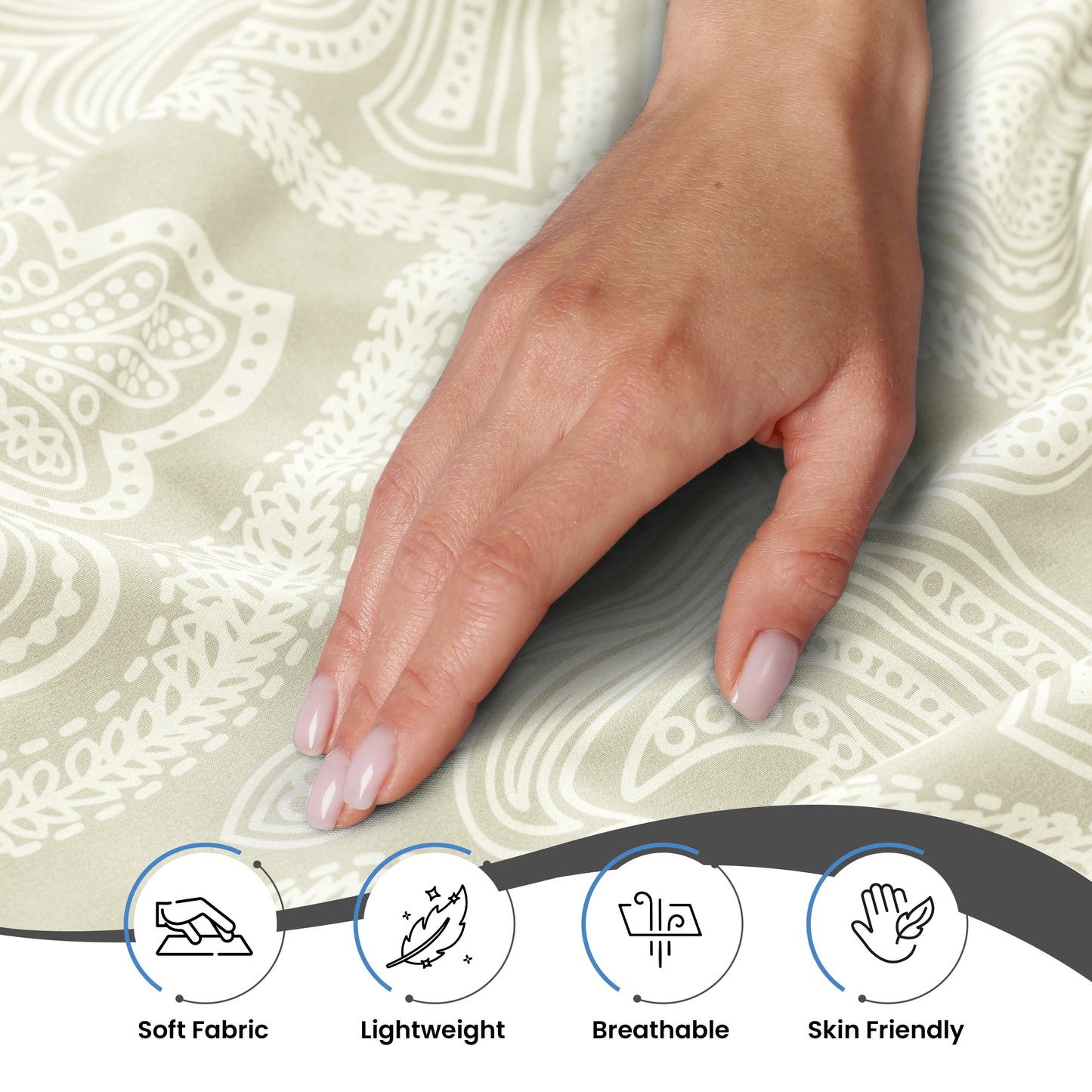 LUX Décor Paisley Sheet Set – 6 Piece Ultra-Soft Microfiber Bed Sheets with Flat Sheet, 16 Inches Deep Pocket Fitted Sheet