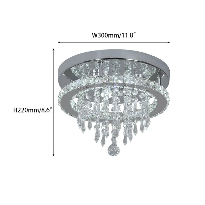 VETRULUS Modern K9 LED Crystal Ceiling Lamp Chandelier Pendant Light