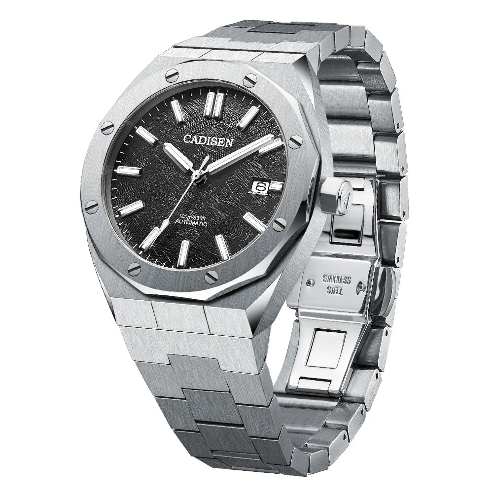 Cadisen Automatic Mens Watch Stainless Steel Sapphire Glass NH35A