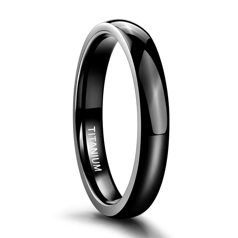 TIGRADE Titanium Unisex Wedding Band Polished Classic Ring