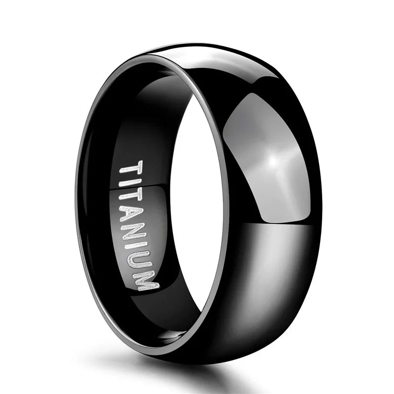 TIGRADE Titanium Unisex Wedding Band Polished Classic Ring