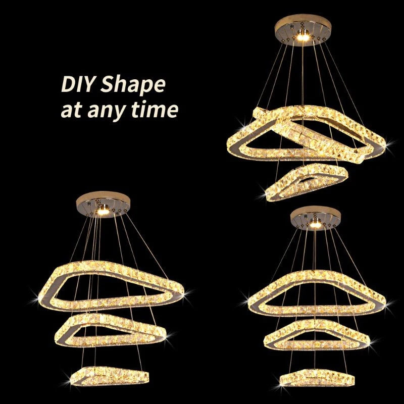 VETRULUS Crystal LED Ring Pendant Light