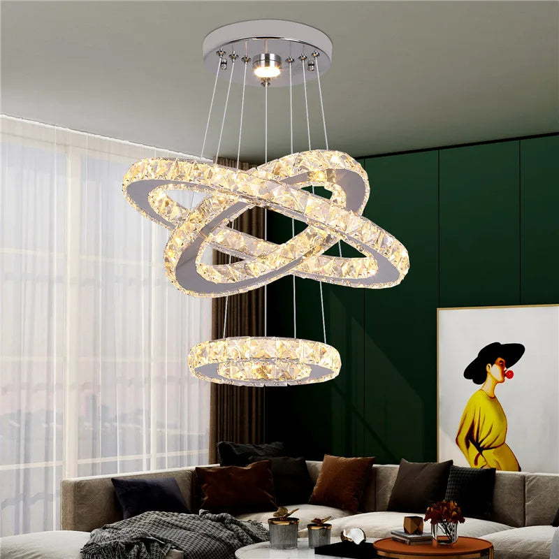 VETRULUS Crystal LED Ring Pendant Light