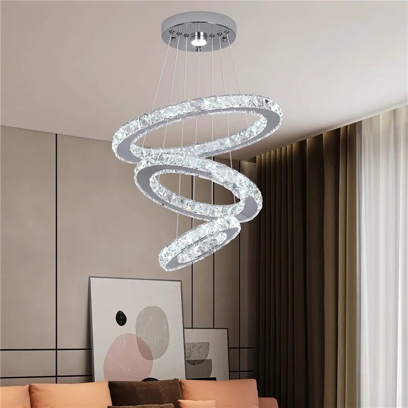 VETRULUS Crystal LED Ring Pendant Light