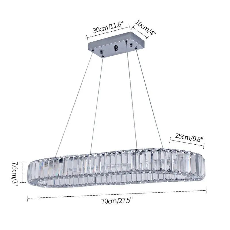 VETRULUS Crystal LED Ring Pendant Light