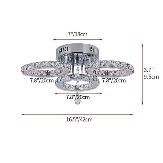 VETRULUS Modern K9 LED Crystal Ceiling Lamp Chandelier Pendant Light