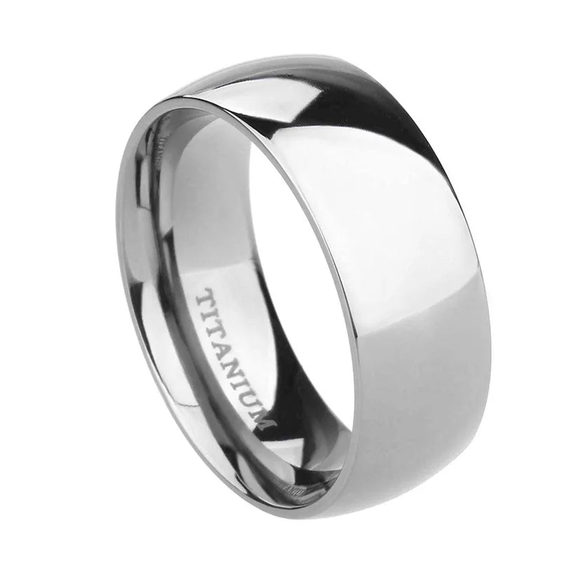 TIGRADE Titanium Unisex Wedding Band Polished Classic Ring