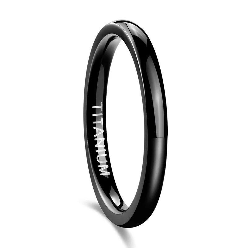 TIGRADE Titanium Unisex Wedding Band Polished Classic Ring