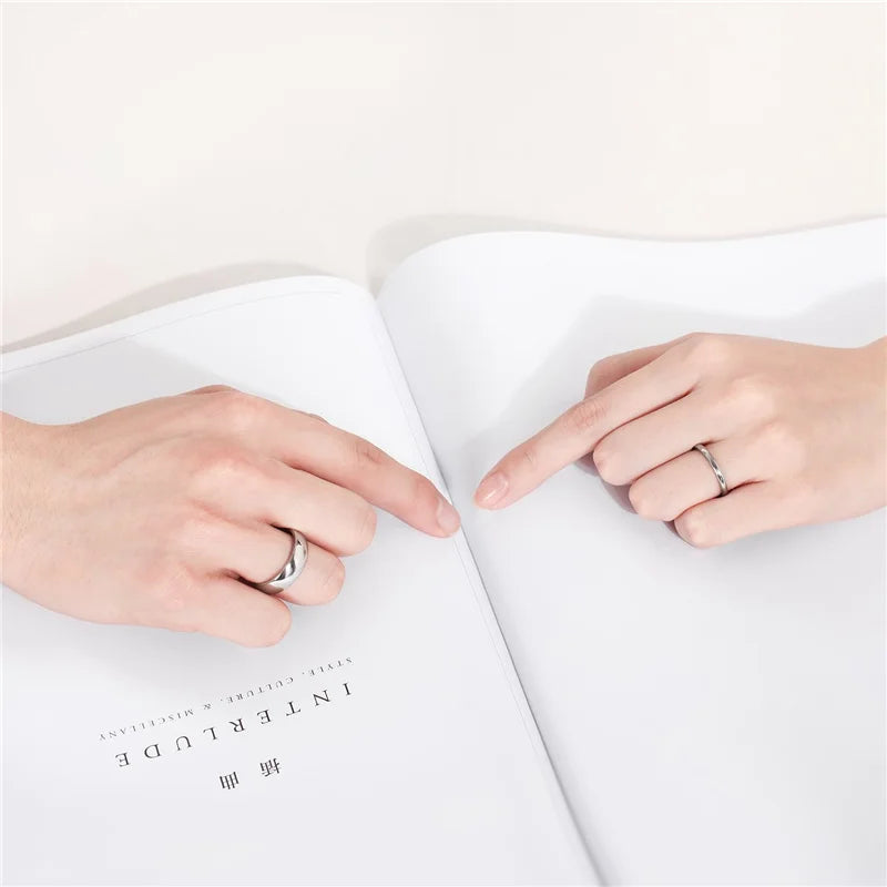 TIGRADE Titanium Unisex Wedding Band Polished Classic Ring