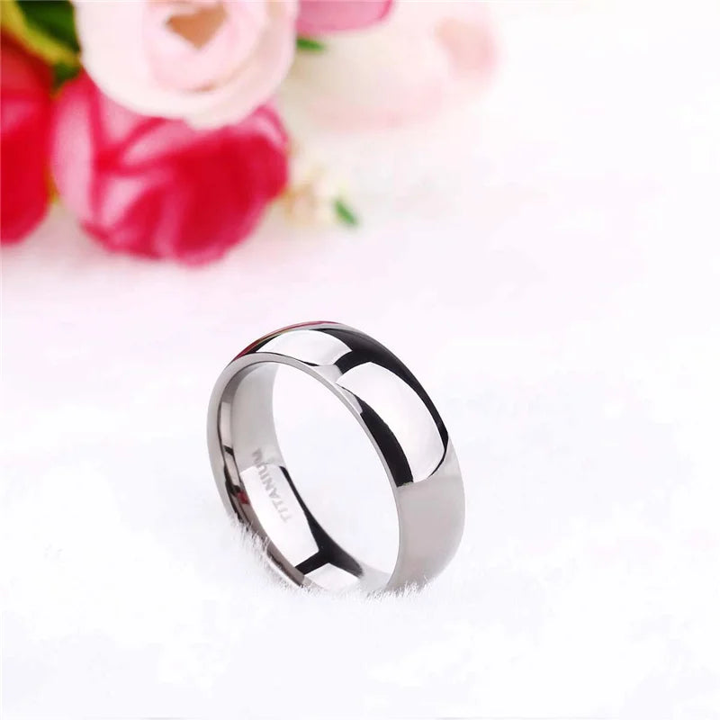 TIGRADE Titanium Unisex Wedding Band Polished Classic Ring