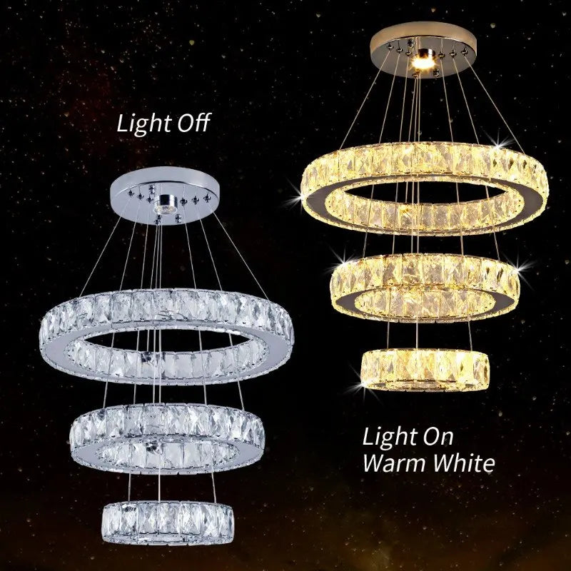 VETRULUS Crystal LED Ring Pendant Light