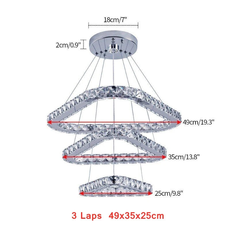 VETRULUS Crystal LED Ring Pendant Light