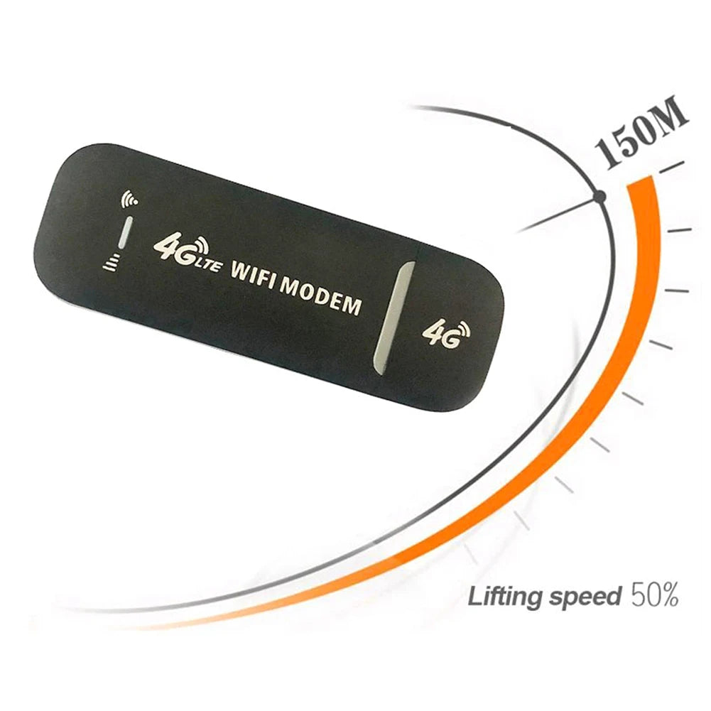 4G LTE USB Modem Dongle 150Mbps Wireless WiFi Router Mobile Broadband SIM Card Pocket Hotspot Home Office Wireless WiFi Adapter