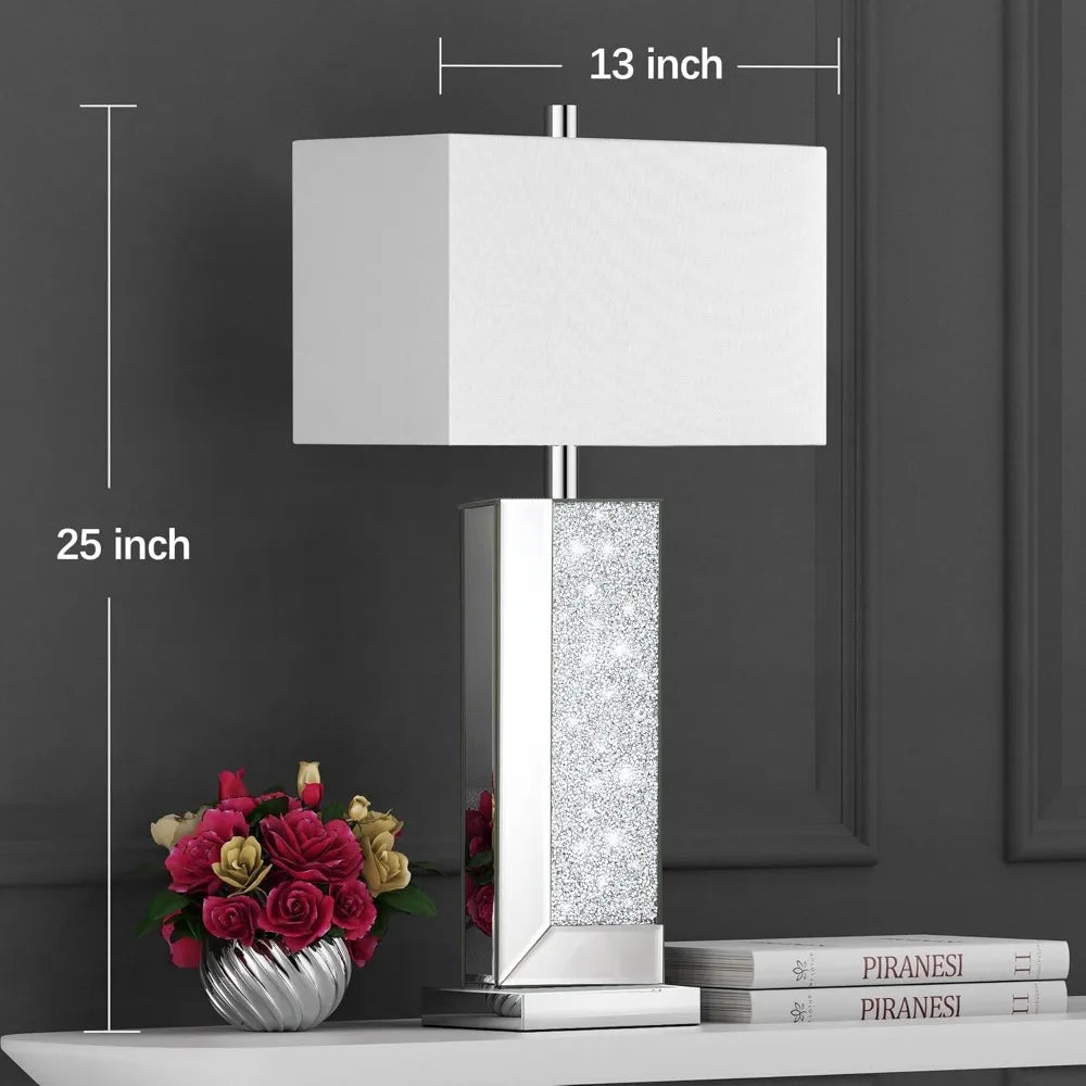 Modern Mirror Table Lamps With Touch Control 3-Way Dimmable USB-C USB-A Ports