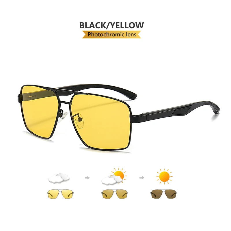 LIOUMO Intelligent Photochromic Sunglasses Men Polarized Night Vision Goggle Women Anti-Glare Driving Glasses UV400 gafas de sol