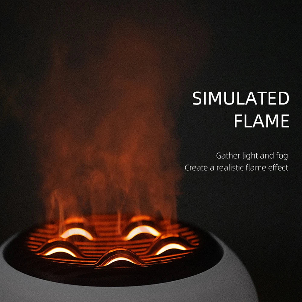 TIASTHAN Flame Effect Aromatherapy Humidifier With Remote Control