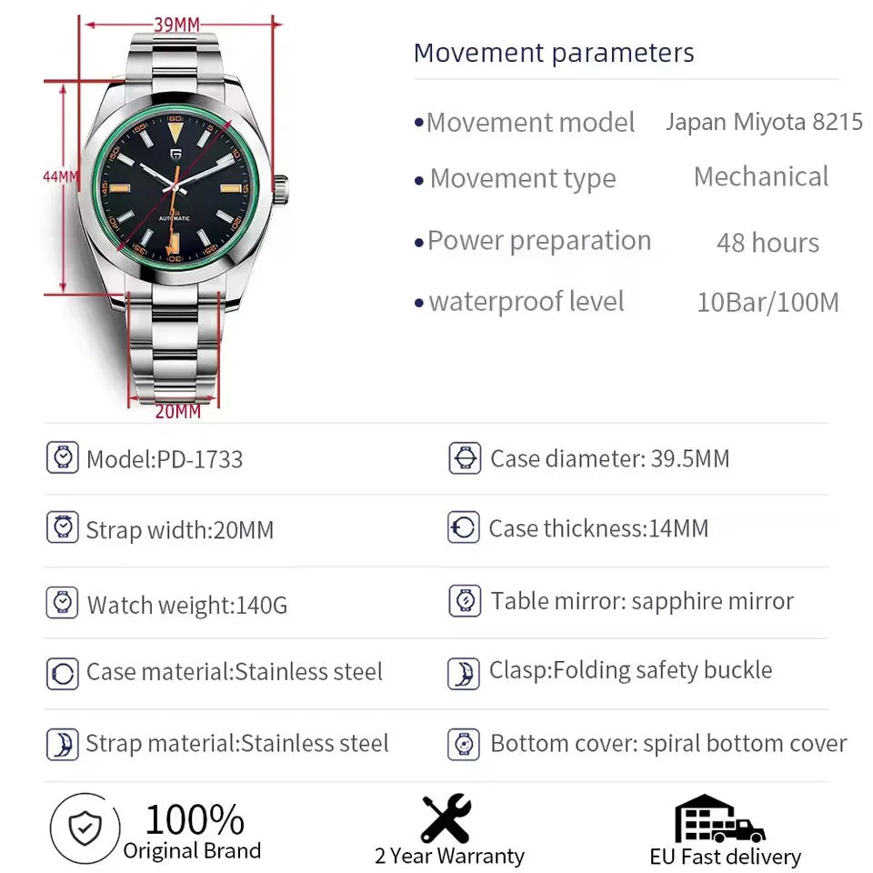 PAGANI DESIGN Mechanical Watch Stainless