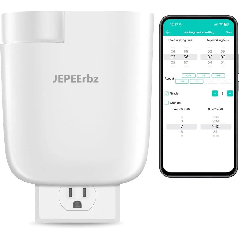 Plug in Diffuser, Essential Oil Diffuser in Wall, Smart Bluetooth App Control, Up to 500 Sq.ft Coverage, White