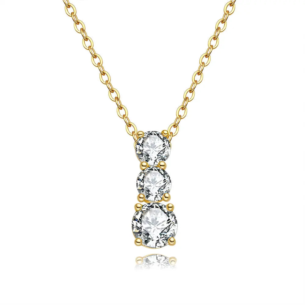 Moissanite Diamond Pendant 18k Gold