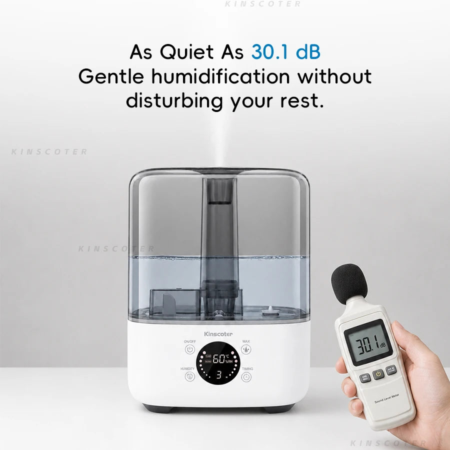 Kinscoter Ultrasonic Air Humidifier With Aromatherapy Mist Diffuser