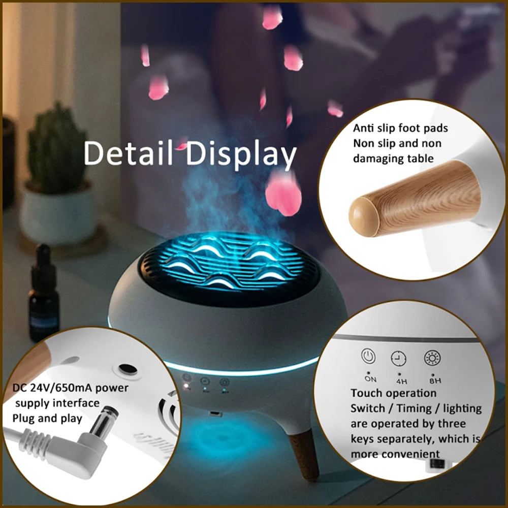 TIASTHAN Flame Effect Aromatherapy Humidifier With Remote Control