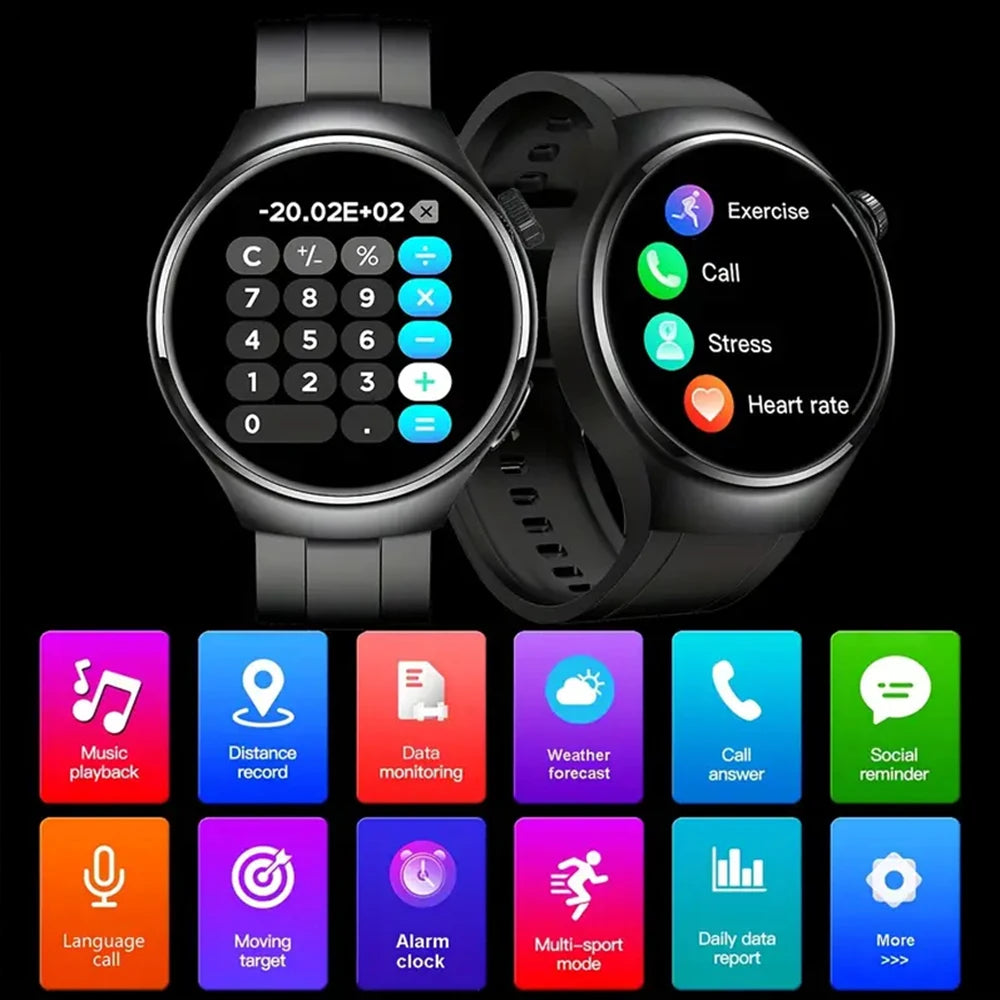 SENBONO Men's Smart Watch Heart Rate Blood Oxygen Monitor Bluetooth Call Multiple Sport Modes Voice Assistant Smartwatch for Men