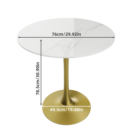 Round Dining Table With Sintered Stone