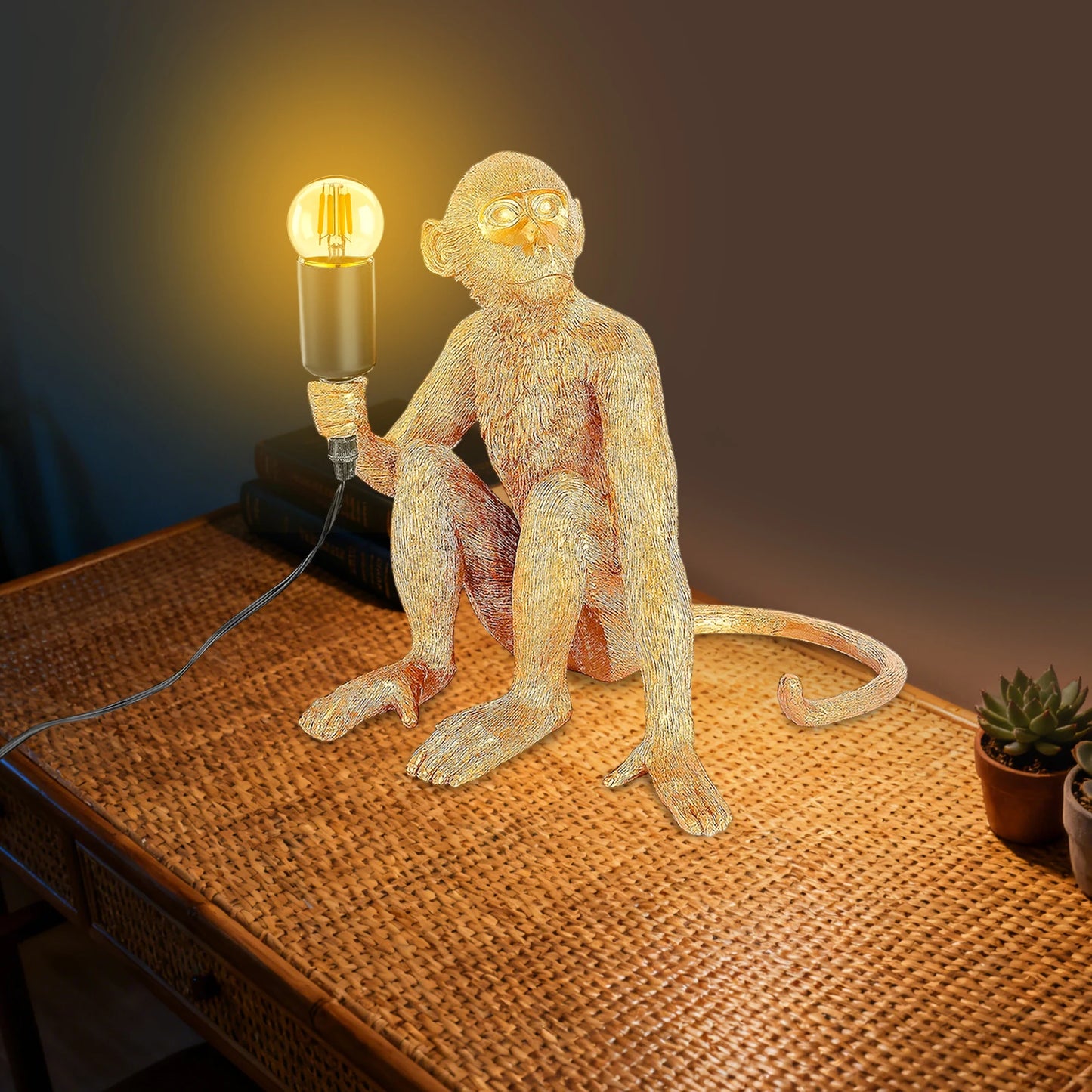 Resin Monkey Table Lamp Modern Light