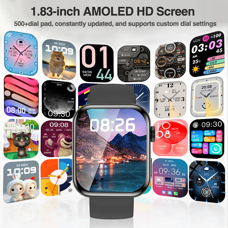 2026 New Original Watch Series 11 Women Smart Watch Bluetooth Call NFC IP68 Waterproof HD AMOLED Screen GPS Track Men Smartwatch