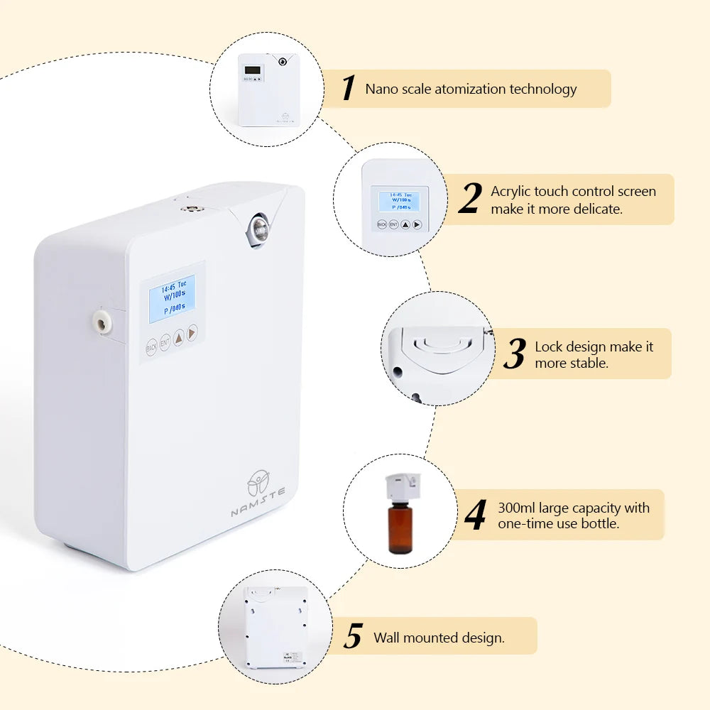 NAMSTE Aroma Diffuser For Home Air Freshener Sprayer Aromatherapy Hotel Scenting Device Smart Room Fragrance Machine App Control
