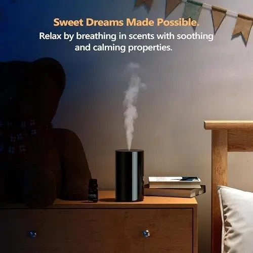 WaterlEssential Oil Diffuser Starter Kit with 4 x 10mL Hotel Scent Fragrance Oil, Battery Operated Mini Scent Air Machine
