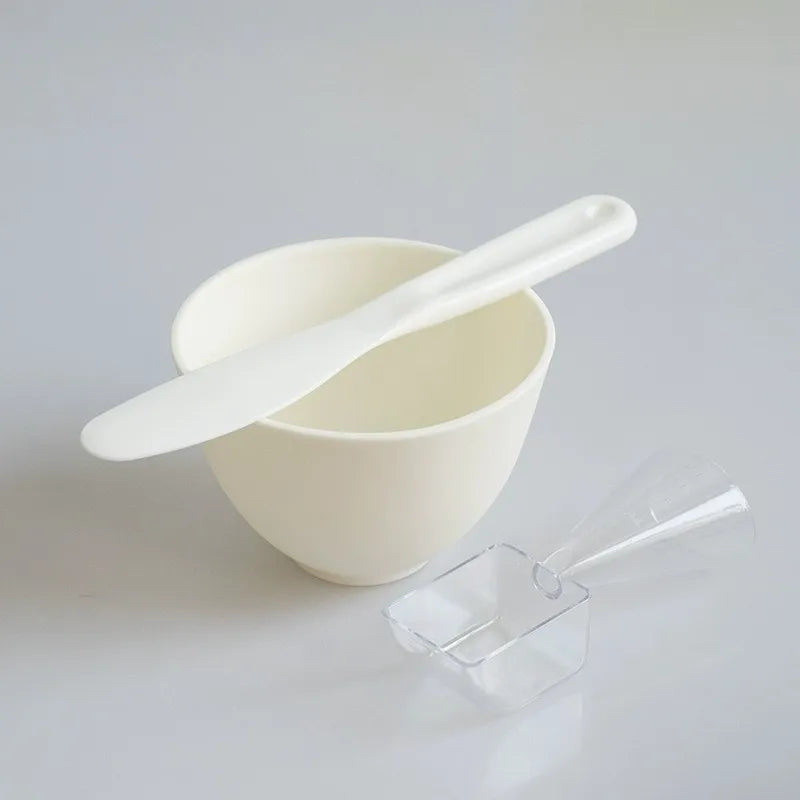 3/4pcs Face Mask Brush Set Reusable Mask Mixing Bowl Facial Applicator Spatula Stirring Soft Fan Facial Brushes Makeup Supplies