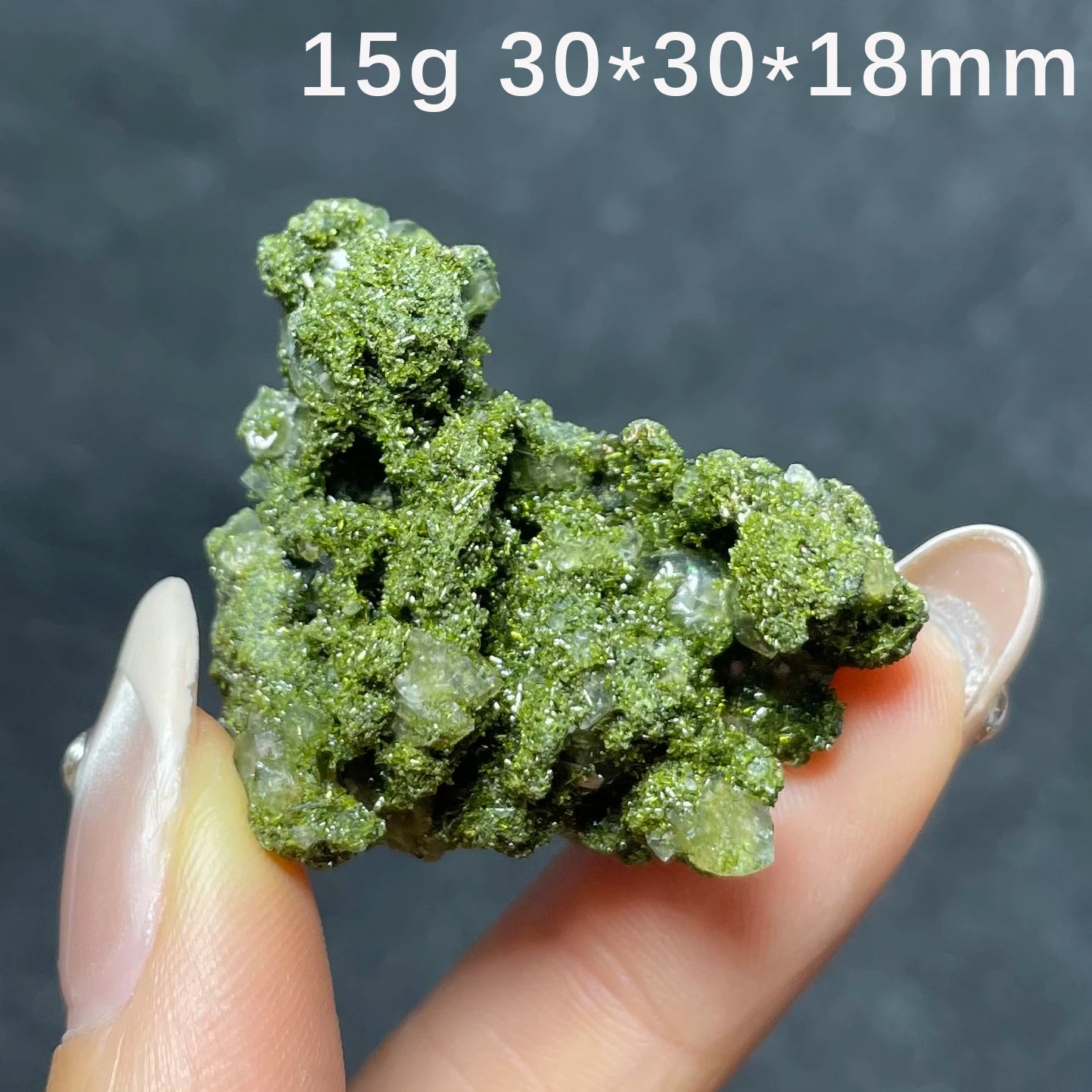 Natural Epidote And Quartz Crystal Specimens Healing Stones Collection