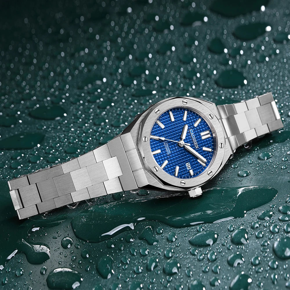 Cadisen Automatic Mens Watch Stainless Steel Sapphire Glass NH35A