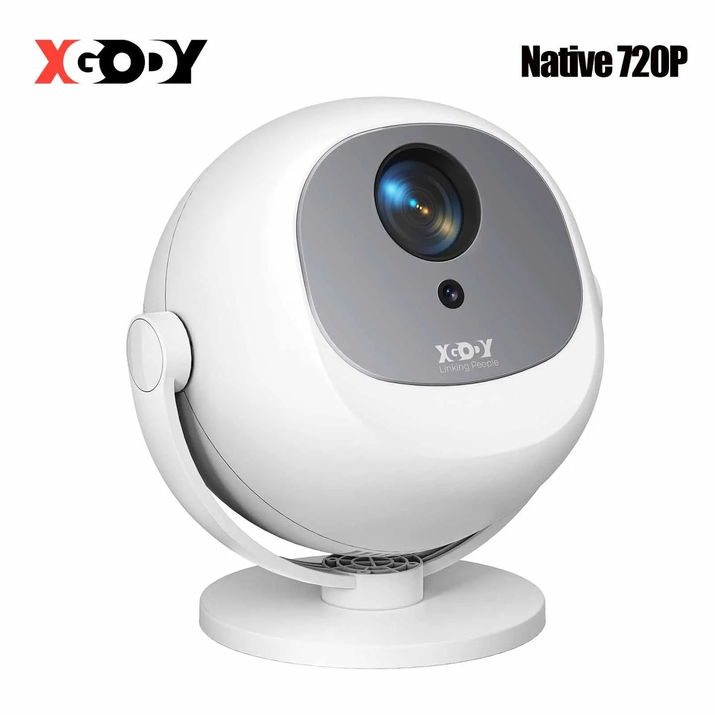 XGODY 350 ANSI 4K Portable Android Projector Native 720P/1080P WiFi6 Bluetooth 50% Zoom Electric Focus for Home Theater