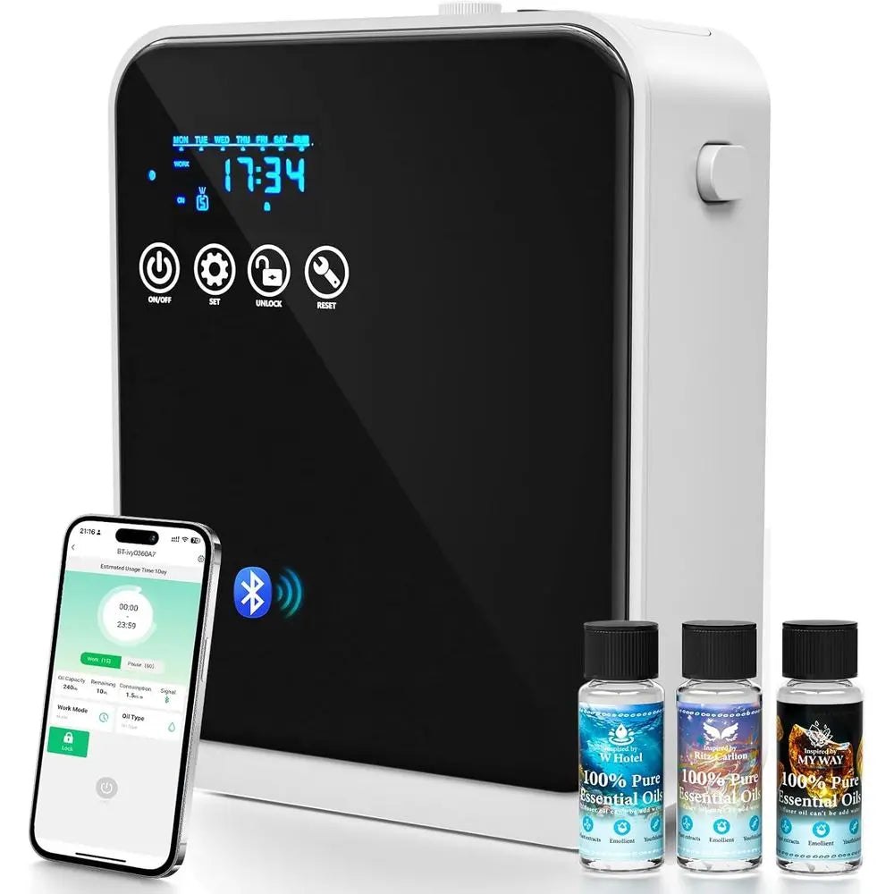 Aromatherapy Scent Diffuser with Smart APP & Touch Sn, 1500 sq.ft Coverage, 250ml Capacity for Large Rooms or Home & Hotel Colle