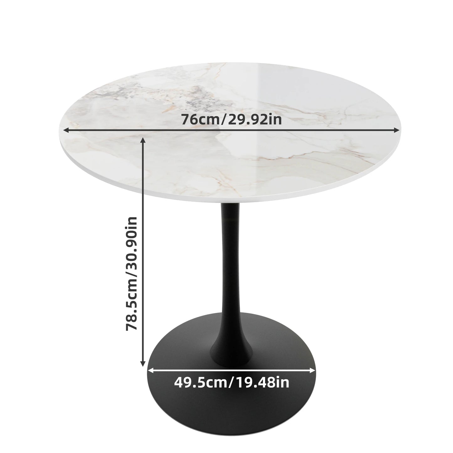 Round Dining Table With Sintered Stone