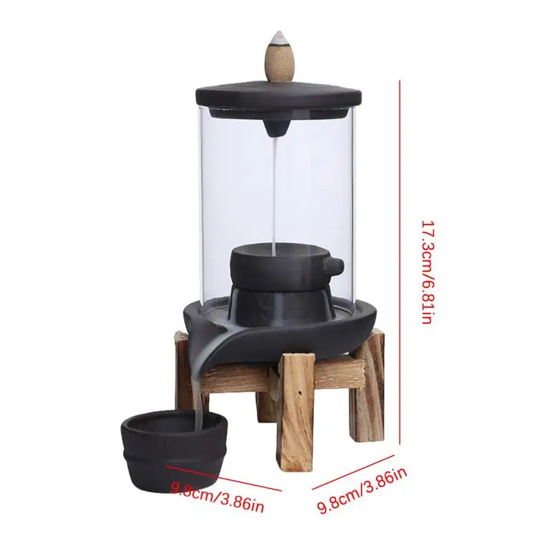 Resin Backflow Incense Burner Smoke Waterfall Home Decor