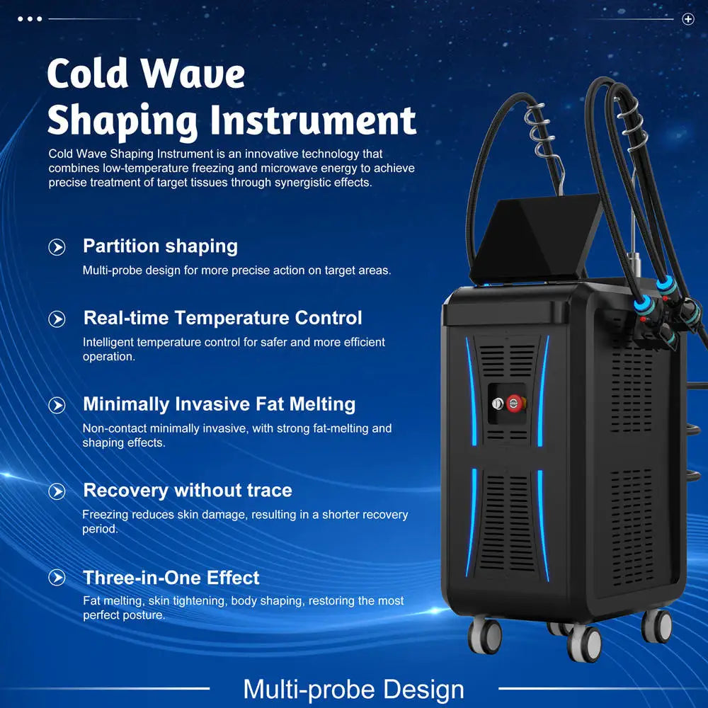 3 Handles Big Screen Pro Coolwave Body Forming Face Lifting Machine 2.45GHz Pro Coolwave Device